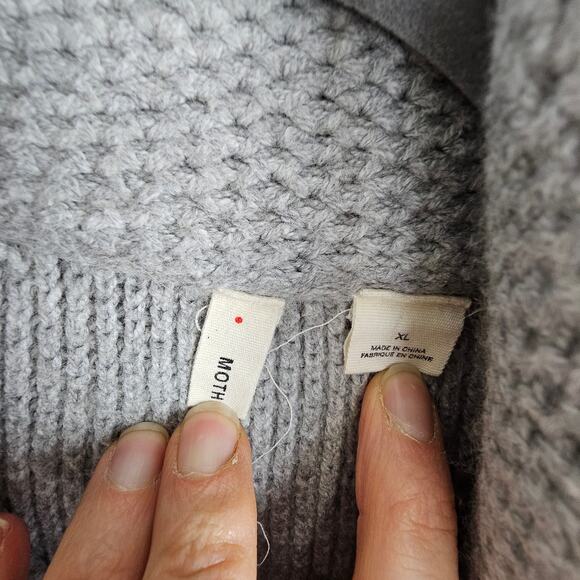Moth Anthropologie Sweater Knit Sweater Women XL Gray Sweater Blazer Womens - Picture 8 of 8